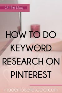 Pinterest pin image for the blog "How to do keyword research on Pinterest"